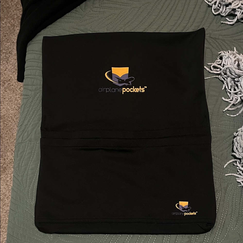 Black Airplane Pockets Travel Organizer